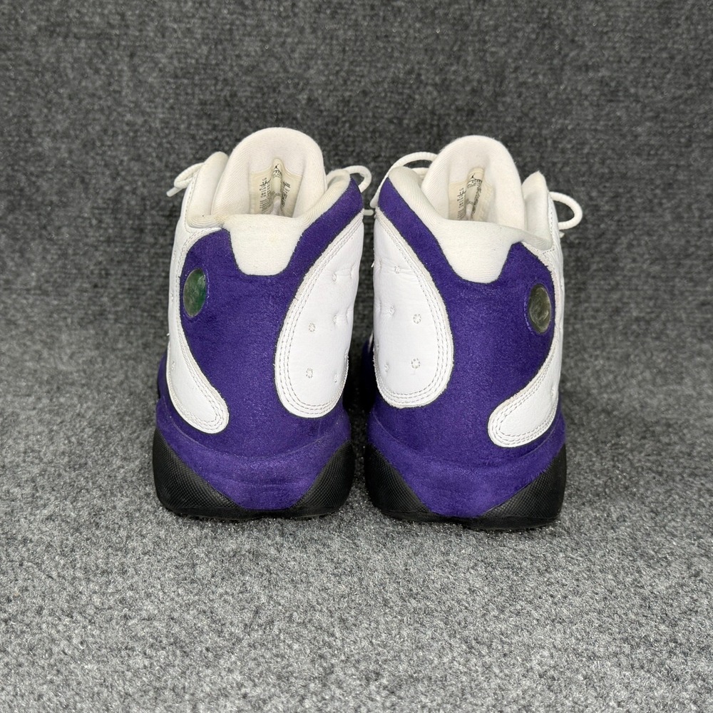 Jordan 13 Retro Shoes Men's 12 White Purple Lakers Athletic Hooping Sneakers - Picture 5 of 11